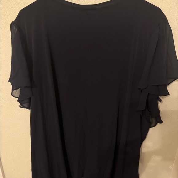 Calvin Klein Women's Ruffle Sleeve Top - Picture 3 of 4